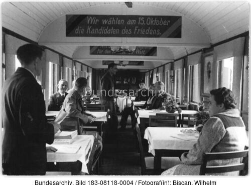 Reichsbahn, Sonderwagen mit Lokal, Innenraum