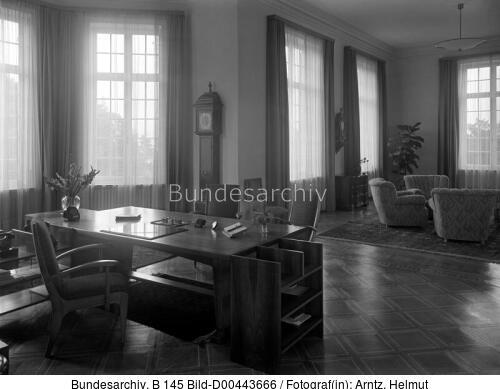 Bonn, Palais Schaumburg, Arbeitszimmer Adenauer