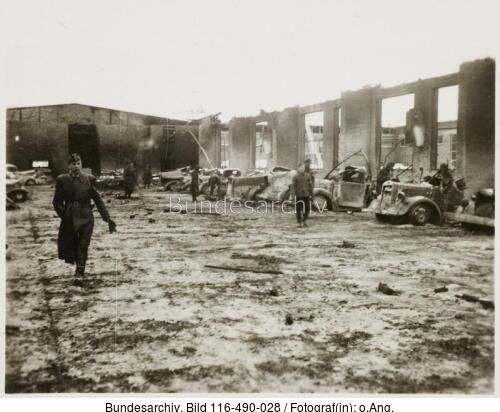 Minsk, "Werlin-Werke", abgebrannte Halle
