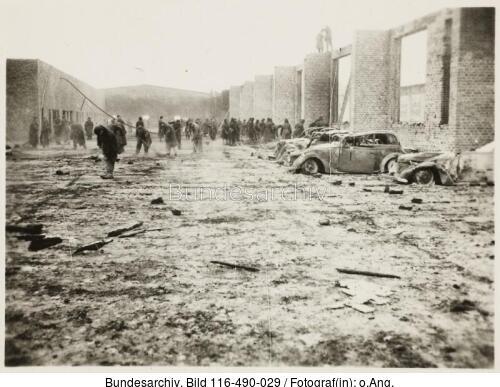 Minsk, "Werlin-Werke", abgebrannte Halle