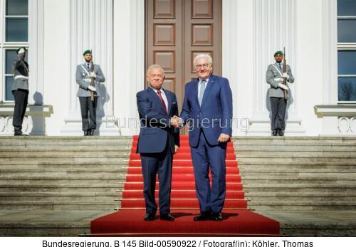 Bundespräsident Frank-Walter Steinmeier und Abdullah II. Ibn Al-Hussein, König des Haschemitischen Königreichs Jordanien 2025