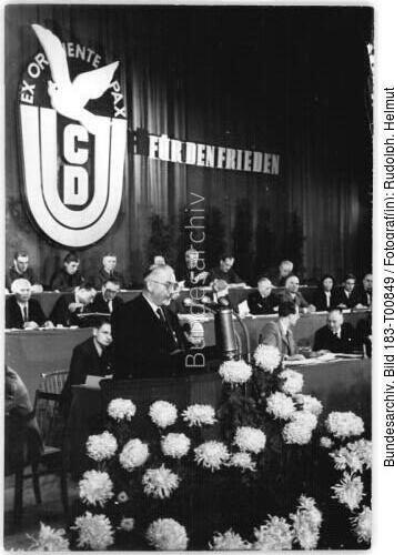 Berlin, 5. CDU-Jahrestagung (Parteitag), Rede Nuschke