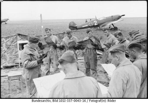 Reichsgebiet, Einsatzbesprechung, Me 109