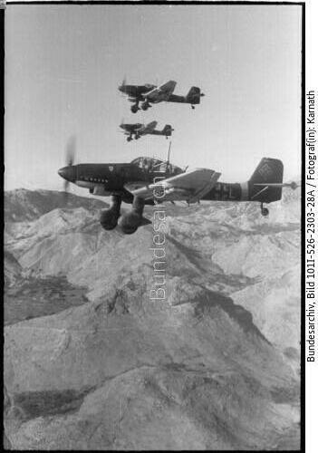Montenegro, Ju 87 im Flug