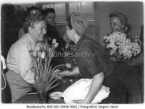 Riesa, Stahlwerk, Besuch Vaillant-Couturier