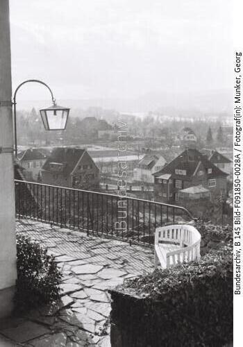 Rhöndorf, Wohnhaus Adenauer, Terrasse, Rheinblick