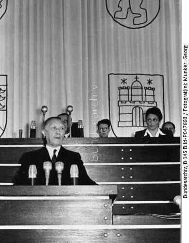 Bonn, Konstituierung Bundestag, Adenauer