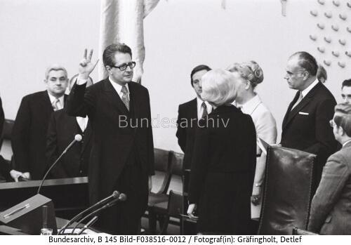 Bonn, Bundestagssitzung, Vereidigung BM Vogel