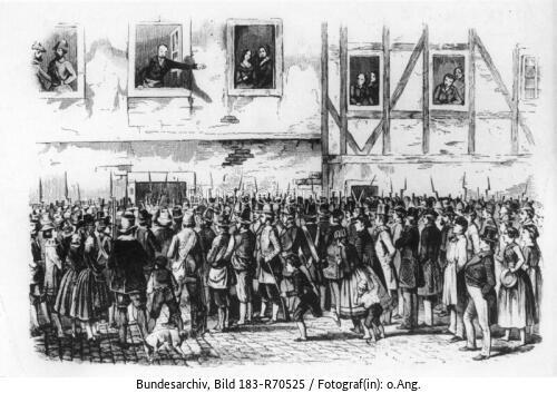Lörrach, Republikausrufung, Zeichnung