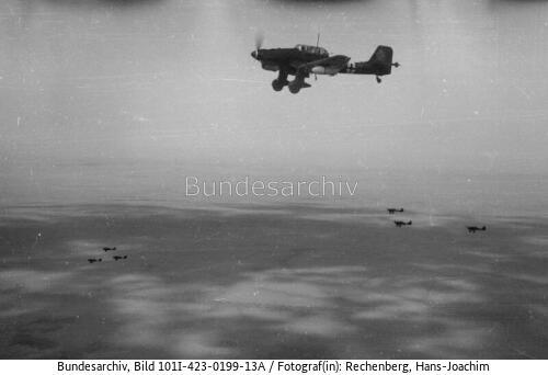 Mittelmeerraum, Luftbild, Flugzeug Ju 87