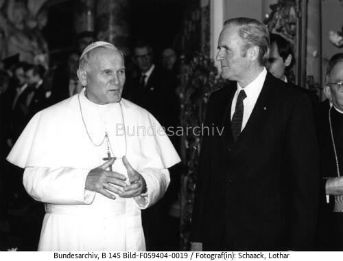 Bundespräsident empfängt Papst Johannes Paul II.