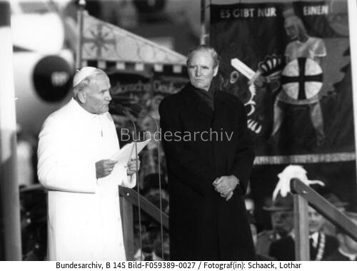 Bundespräsident empfängt Papst Johannes Paul II.