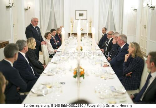 Bundespräsident Steinmeier: Abendessen für das Kuratorium der VolkswagenStiftung 2022