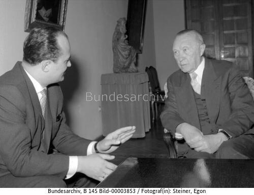 Bundeskanzler Adenauer und <span class="match">Rainer Barzel</span> 1960