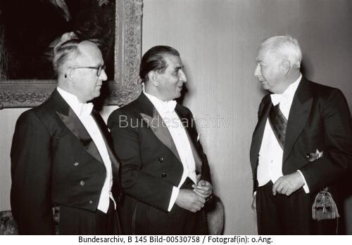 Beglaubigung kaiserlicher Gesandte Irans Khalil Esfandiary Bakhtiary 1952
