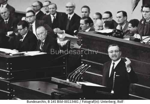 Bundestagssitzung 1961 / Rede FDP-Vorsitzender  Mende