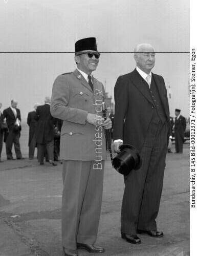 Indonesischer Präsident Sukarno in Bonn 1956