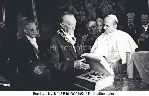 Vatikan, Besuch Konrad Adenauer, Papst Paul VI.