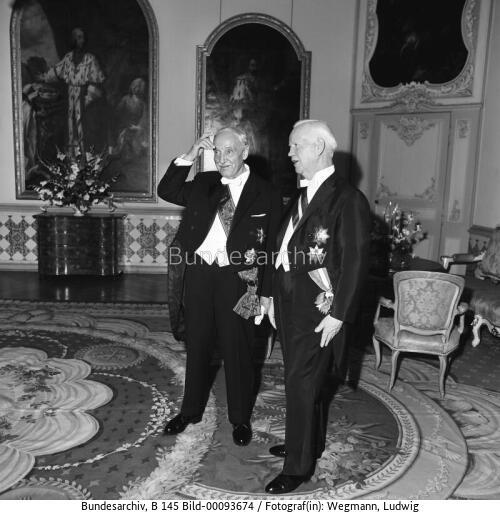 Österreichischer Bundespräsident Schärf in Brühl 1964