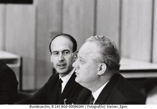 Französischer Finanzminister Giscard d"Estaing in Bonn 1965