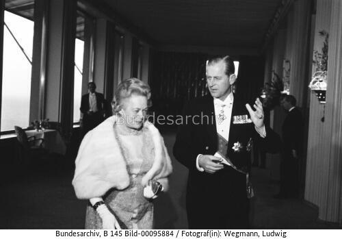 Wilhelmine Lübke und Prinz Philip 1965