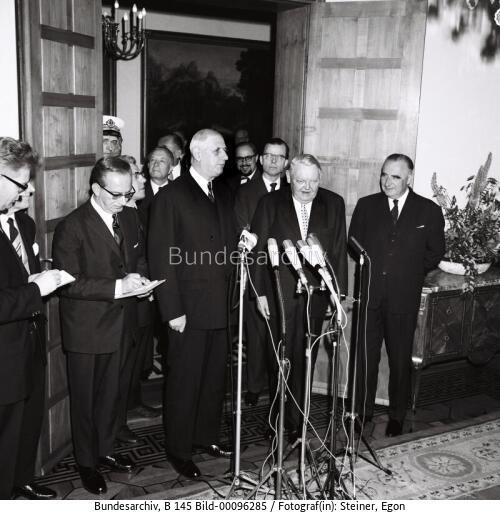 Französischer Staatspräsident de Gaulle in Bonn 1965