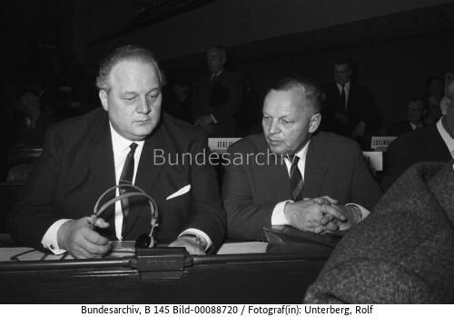 GATT-Konferenz in Genf 1964 / BM Schmücker