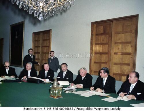 1. Kabinettssitzung der Regierung Erhard 1963