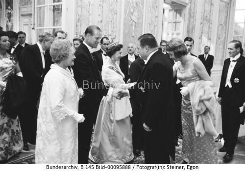Britische Königin Elizabeth II. in Brühl 1965