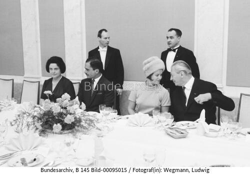 Jordanischer König Hussein in der Bundesrepublik Deutschland / Staatsbesuch 1964