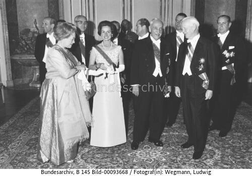 Österreichischer Bundespräsident Schärf in Brühl 1964