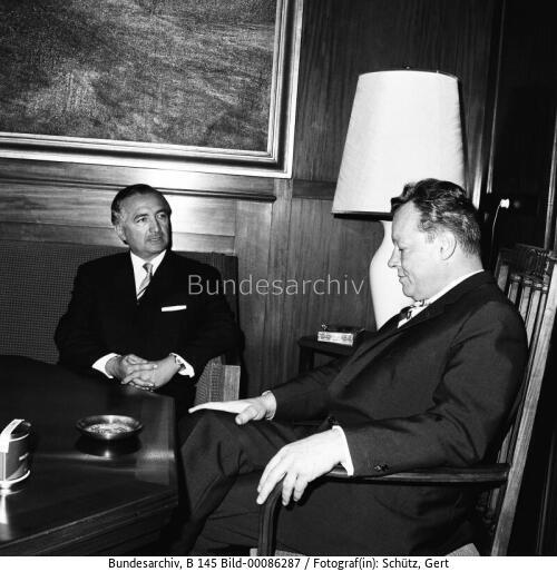 BM Mende und Regierender Bürgermeister Brandt 1963