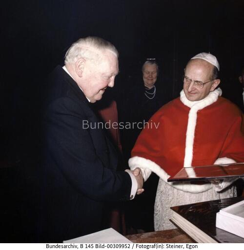 Bundeskanzler Ludwig Erhard in Rom 1964