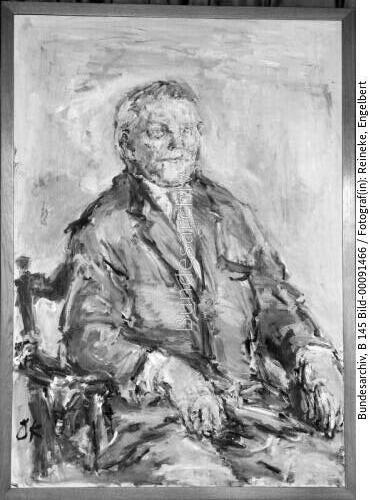 Bundeskanzler Ludwig Erhard / Gemälde 1971
