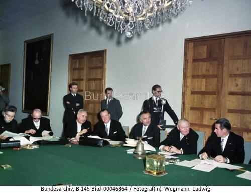 1. Kabinettssitzung der Regierung Erhard 1963