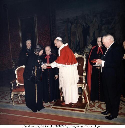 Bundeskanzler Ludwig Erhard in Rom 1964