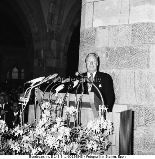 Karlspreis für britischen Lordsiegelbewahrer Heath 1963