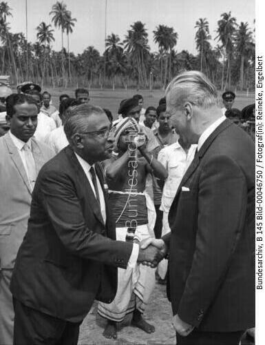 Bundeskanzler Kiesinger in Ceylon 1967 / Asienreise