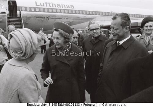 Ehepaar Brandt und Wilhelmine Lübke 1968