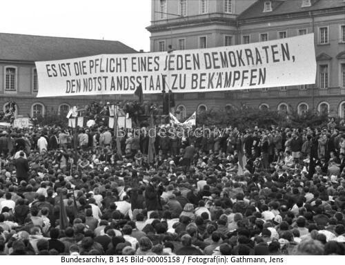 Bonn, Demonstration gegen Notstandsgesetze