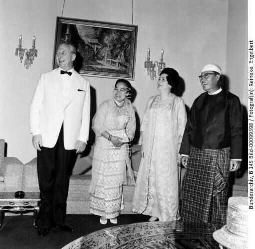 Bundeskanzler Kiesinger in Birma 1967 / Asienreise