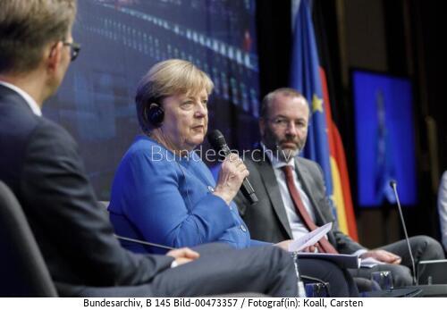 Bundeskanzlerin Angela Merkel bei der Klausurtagung des Vorstandes der EVP-Fraktion des Europäischen Parlaments 2021