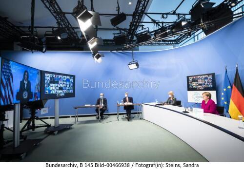 Bundeskanzlerin Angela Merkel: Videokonferenz des "Leaders Summit on Climate" 2021