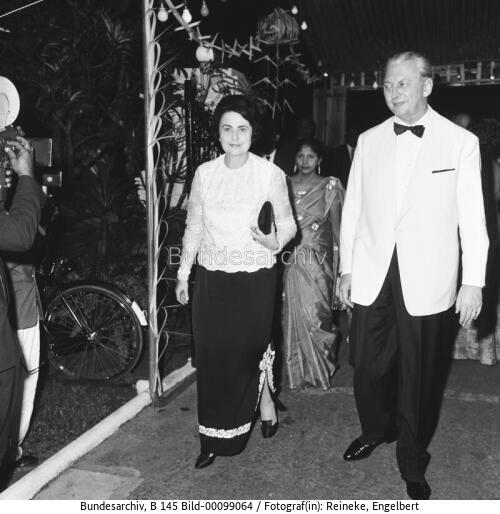 Ehepaar Kiesinger in Ceylon 1967 / Asienreise