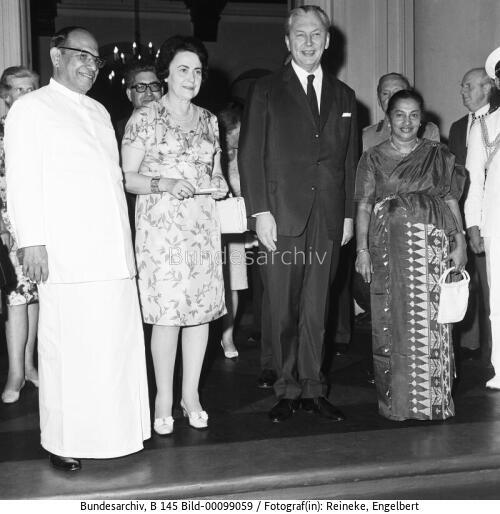 Bundeskanzler Kiesinger in Ceylon 1967 / Asienreise