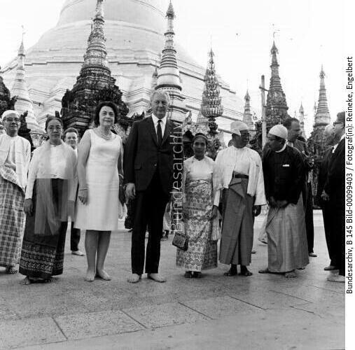 Bundeskanzler Kiesinger in Birma 1967 / Asienreise