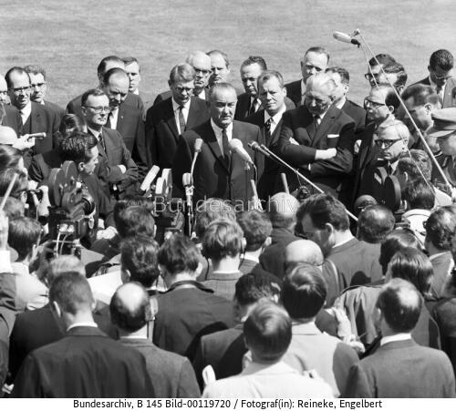 Amerikanischer Präsident Johnson in Bonn 1967