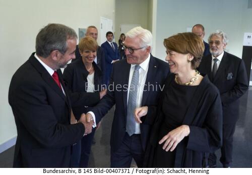 Bundespräsident Frank-Walter Steinmeier, Elke Büdenbender und Hermann Parzinger 2018
