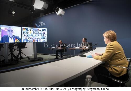Bundeskanzlerin Merkel: Videokonferenz der "Konzertierten Aktion Mobilität" 2020