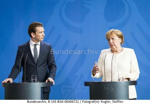 Bundeskanzlerin Angela Merkel und Sebastian Kurz 2018